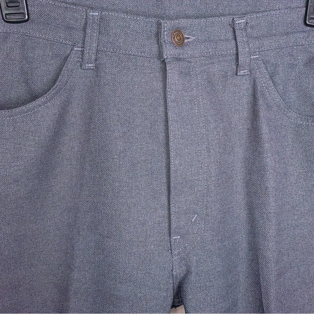 Vintage 36 Waist Levi’s Grey Pleated Trousers Mens Western Classic